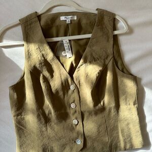 Madewell Olive Green Fitted Vest size 4